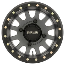 Load image into Gallery viewer, Method MR401 UTV Beadlock 14x7 / 4+3/13mm Offset / 4x156 / 132mm CB Titanium Wheel- Matte Black Ring - DTX Performance