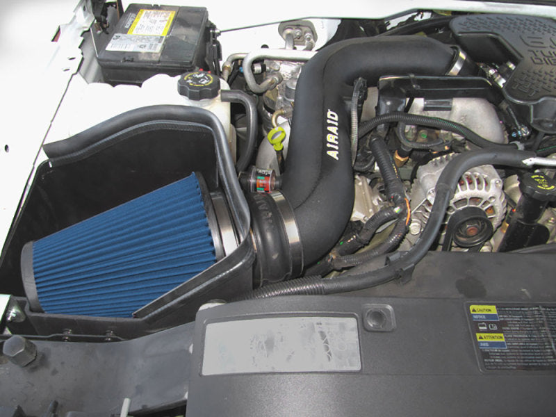 Airaid 04-05 GM 2500/3500 Pickup / 6.6L DSL MXP Intake System w/ Tube (Dry / Blue Media) - DTX Performance