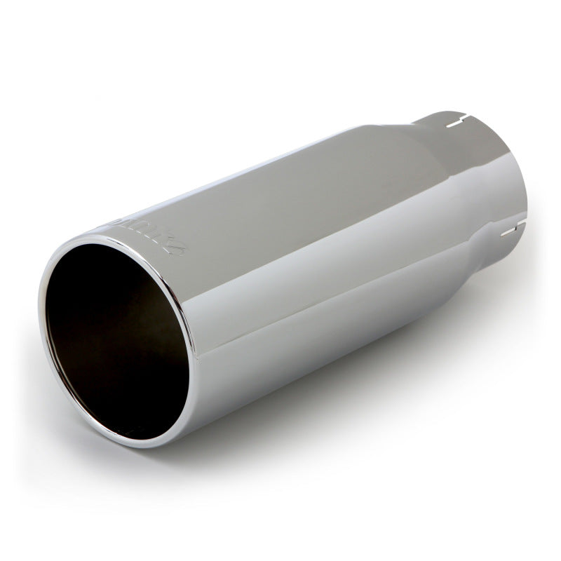 Banks Power Tailpipe Tip Kit - SS Round Straight Cut - Chrome - 4in Tube - 5in X 12.5in - DTX Performance