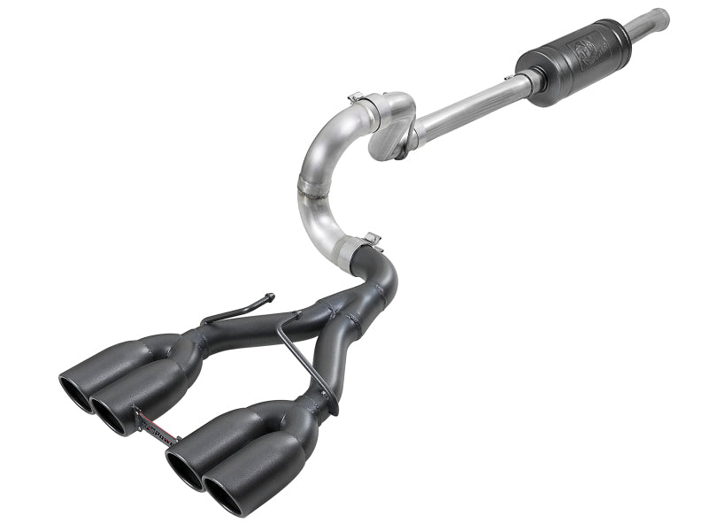 aFe Rebel Series 2.5in 304 SS Cat-Back Exhaust w/ Black Tip 18-20 Jeep Wrangler (JL) - DTX Performance