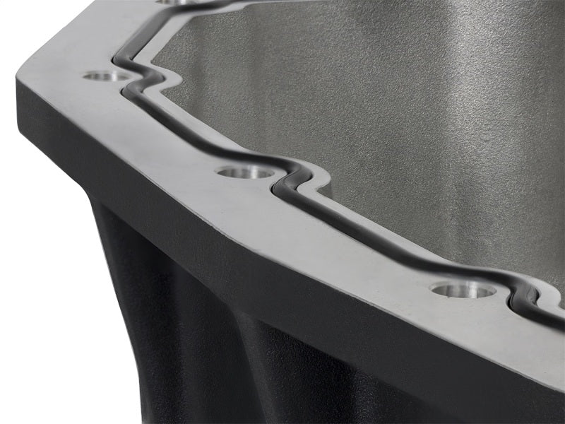 AFE Pro Series Engine Oil Pan Black w/Machined Fins; 11-16 Ford Powerstroke V8-6.7L (td) - DTX Performance