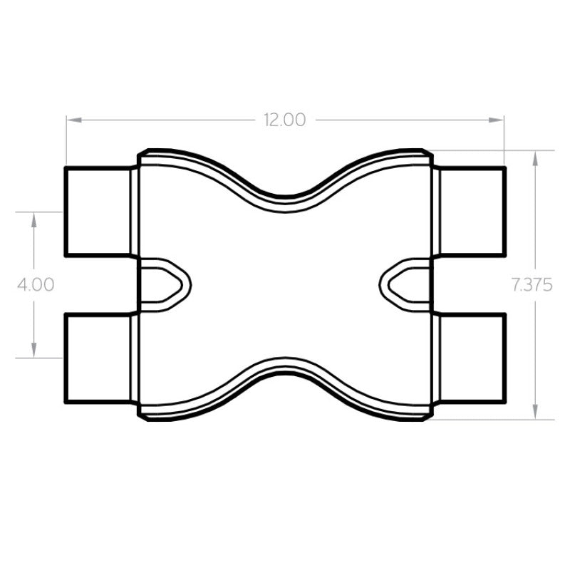 MagnaFlow Smooth Trans X 2.5/2.5 X 12 SS - DTX Performance