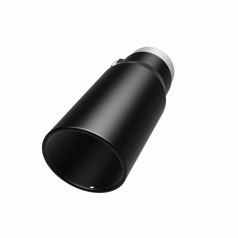 MagnaFlow Tip Stainless Black Coated Single Wall Round Single Outlet 5in Dia 3.5in Inlet 14.5in L - DTX Performance