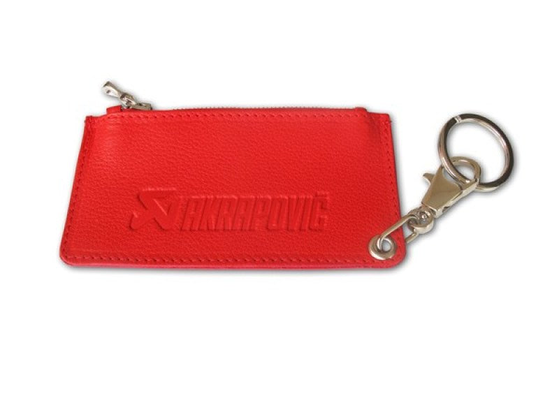 Akrapovic Leather Zip Keychain - red - DTX Performance