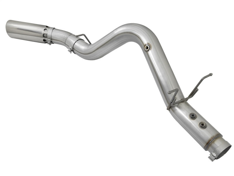 aFe ATLAS 5in DPF-Back Aluminized Steel Exhaust System w/Polished Tips 2017 GM Duramax 6.6L (td) L5P - DTX Performance