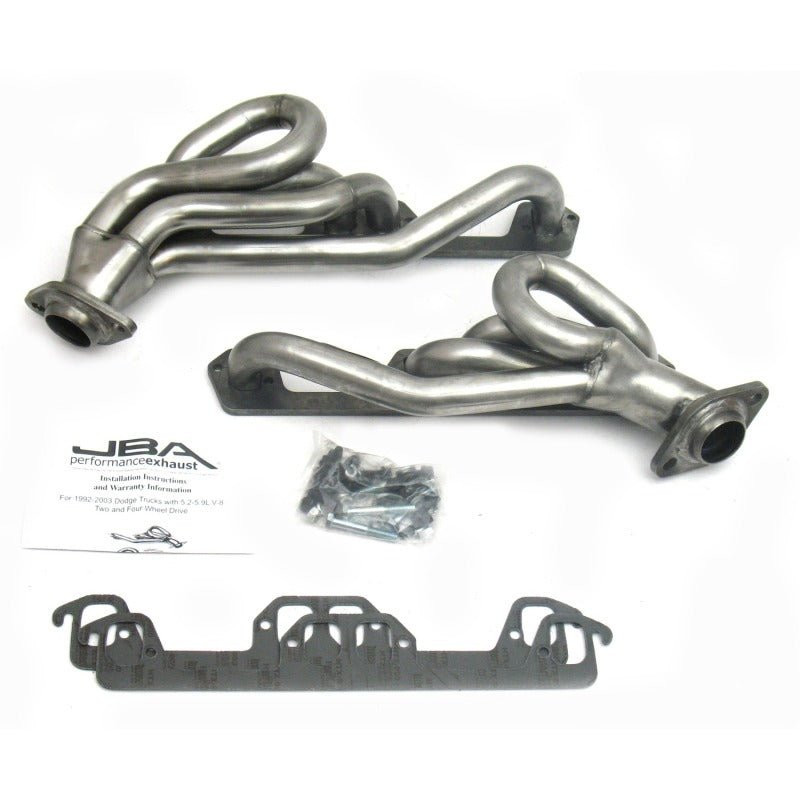 JBA 96-03 Dodge Truck 5.2L/5.9L Magnum 1-1/2in Primary Raw 409SS Cat4Ward Header - DTX Performance