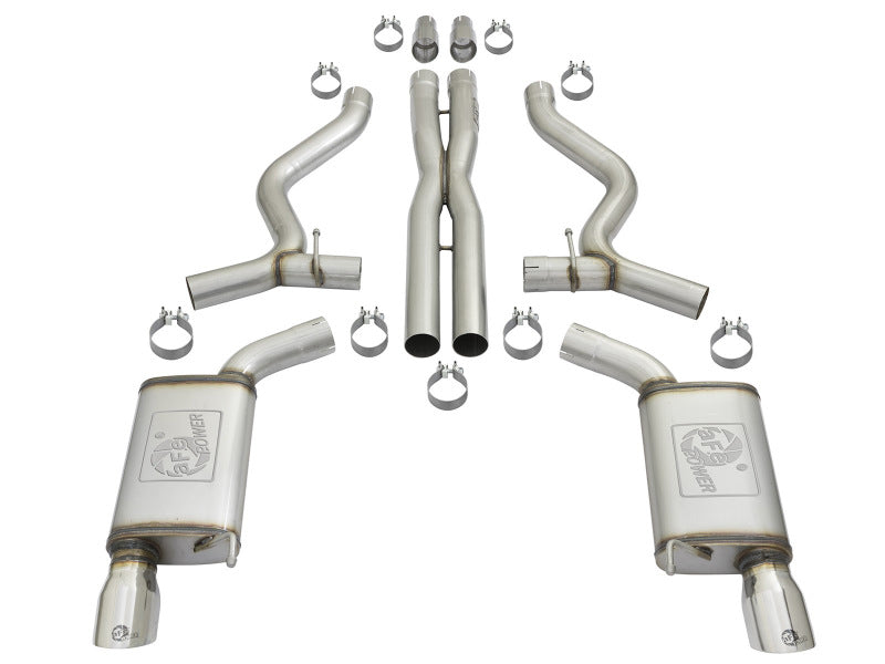 aFe 20-22 Audi RS6 Avant V8 4L(tt) MACH Force-Xp 3in to 2.5in 304 SS Cat-Back Exhaust w/Polished Tip - DTX Performance