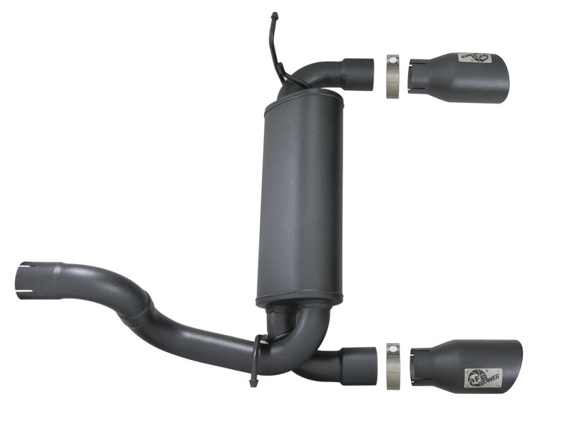 aFe Rebel Series 2.5in 409 SS Axle-Back Exhaust w/ Black Tips 2018+ Jeep Wrangler (JL) V6 3.6L - DTX Performance