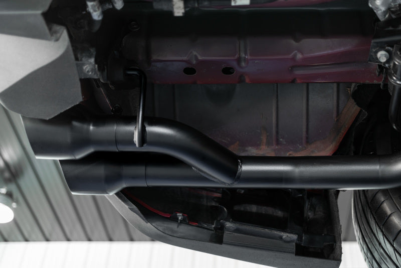 MBRP 18-20 Ford Mustang GT 2.5in Black Coated Non Active Dual Axle Back Exhaust - 4in Dual Wall Tips - DTX Performance