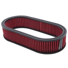 Load image into Gallery viewer, Edelbrock Air Cleaner Element Oval 2 5In Tall Red w/ White Strip - DTX Performance