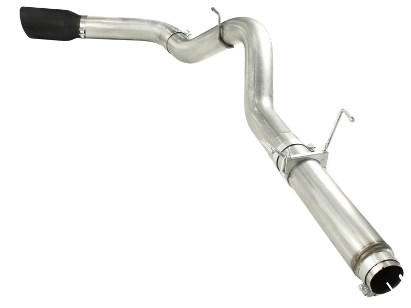 aFe MACHForce XP 5in DPF-Back 409SS Exhaust Dodge Diesel Trucks 07.5-12 L6-6.7L (td) Black Tip - DTX Performance