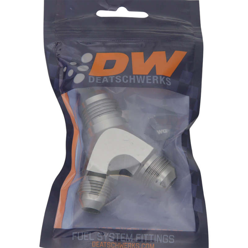 DeatschWerks 8AN Male Flare + 8AN Male Flare to 10AN Male Flare Y Block Fitting - DTX Performance