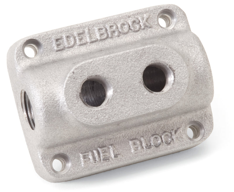 Edelbrock Fuel Block Dual Carburetor As Cast - DTX Performance