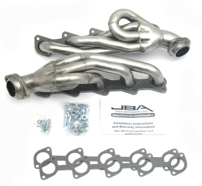 JBA 99-04 Ford Truck 6.8L 2V V10 w/o EGR 1-1/2in Primary Raw 409SS Cat4Ward Header - DTX Performance