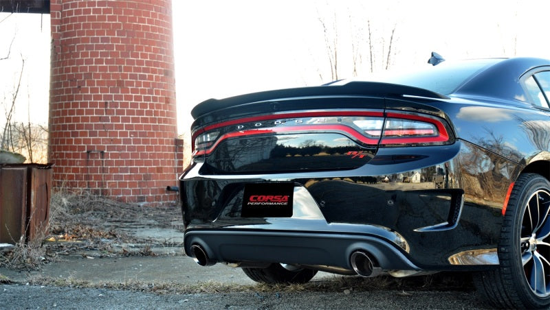 Corsa 15-16 Dodge Charger SRT / Scat Pack / R/T 6.4L Polished Sport Cat-Back Exhaust - DTX Performance