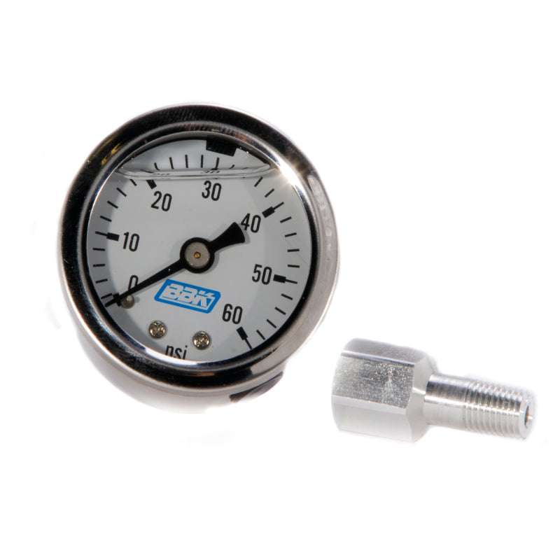 BBK Liquid Filled EFI Fuel Pressure Gauge 0-60 PSI - DTX Performance