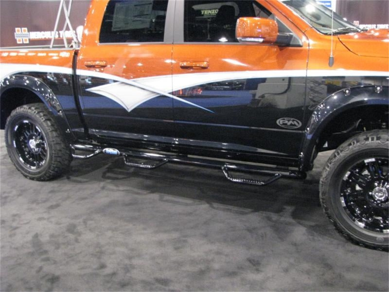 N-Fab Nerf Step 09-15.5 Dodge Ram 1500 Crew Cab 5.7ft Bed - Gloss Black - Bed Access - 3in - DTX Performance