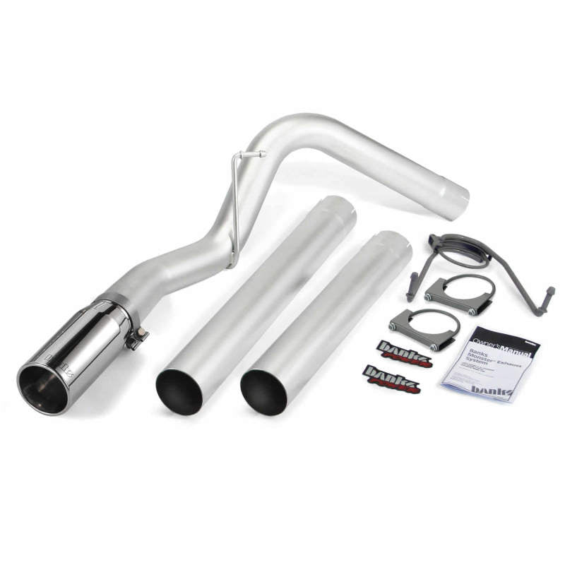 Banks Power 14-17 Ram 6.7L CCLB MCSB Monster Exhaust System - SS Single Exhaust w/ Chrome Tip - DTX Performance