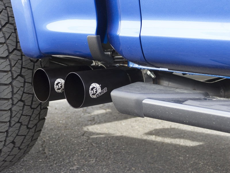 aFe Rebel 3in 409 SS Cat-Back Exhaust 2021 Ford F-150 V6 2.7L/3.5L (tt)/V8 5.0L w/ Black Tips - DTX Performance