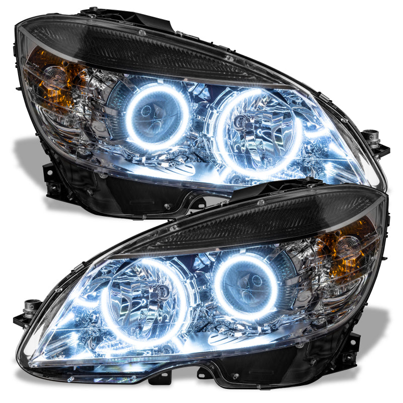 Oracle 08-11 Mercedes Benz C-Class Pre-Assembled Headlights - Chrome Housing - White - DTX Performance