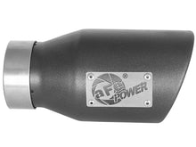 Load image into Gallery viewer, aFe MACH Force-Xp 3in 304 SS Metallic Black Exhaust Tip 3in In x 4-1/2in Out x 9in L Clamp-On Right - DTX Performance