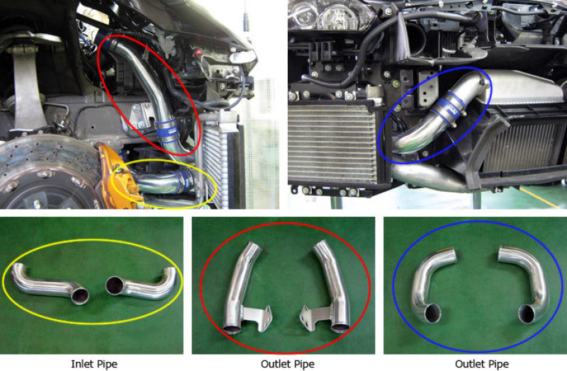 HKS 09-10 Nissan GT-R Intercooler Pipe Kit (2 inlet/4 outlet) - DTX Performance