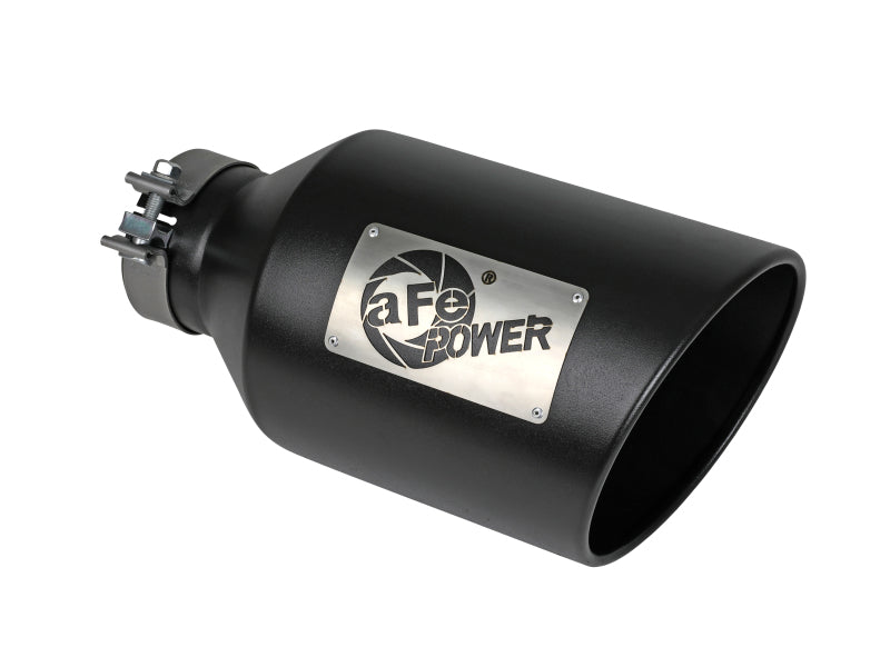 aFe Power MACH Force-Xp 409 Stainless Steel Clamp-on Exhaust Tip Black - DTX Performance