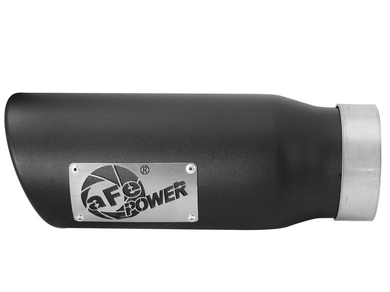 aFe MACHForce-XP 3.5in 409 Stainless Steel Exhaust Tip 3.5in x 4.5in Out x 12in L Clamp-On - DTX Performance