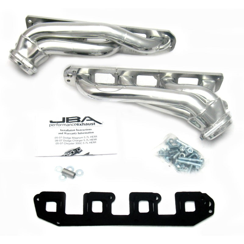 JBA 04-08 Chrysler 5.7L HEMI 1-3/4in Primary Silver Ctd Cat4Ward Header - DTX Performance