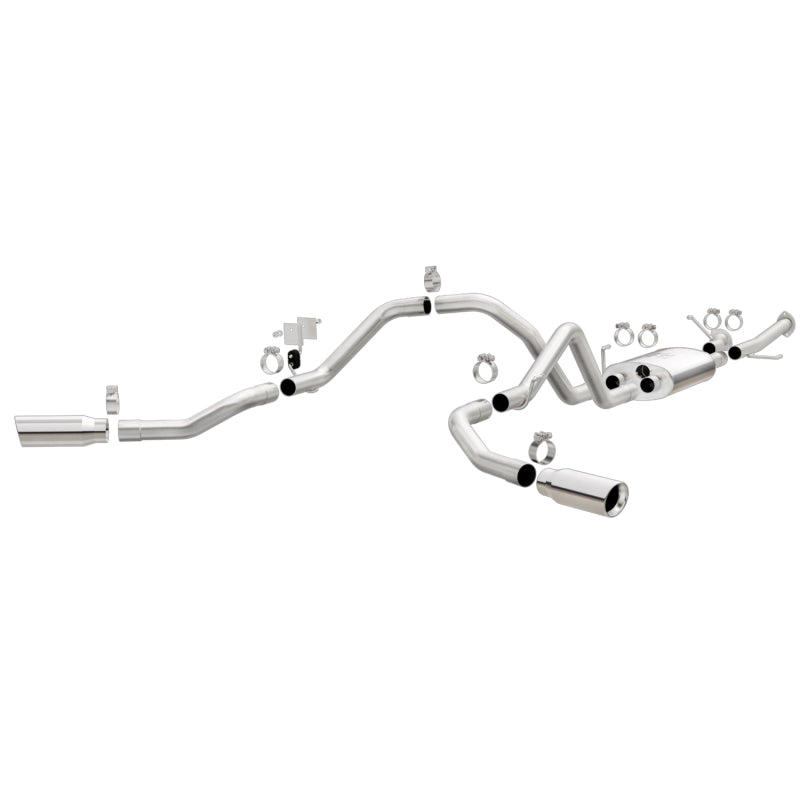 MagnaFlow Cat-Back 10-15 Toyota Tundra SC LB / CC SB 4.6L/5.7L V8 SS 2.5 Dual Split Rear 4in Tip - DTX Performance