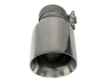 Load image into Gallery viewer, aFe MACH Force-Xp Univ 304 SS Double-Wall Clamp-On Exhaust Tip - Polished - 3in Inlet - 4.5in Outlet - DTX Performance