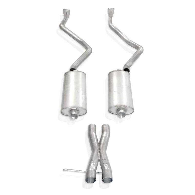 Stainless Works 2007-14 Chevy Tahoe And Yukon LT 2-1/2in Exhaust X-Pipe Chambered Mufflers Tips - DTX Performance