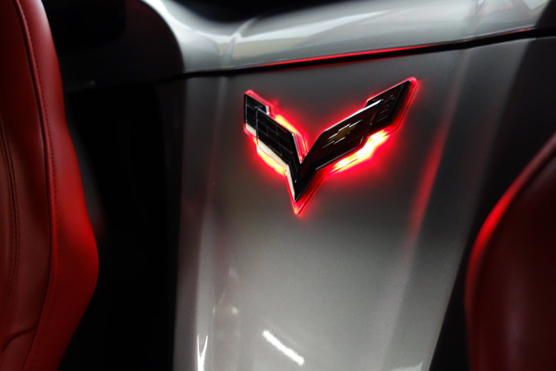 Oracle Corvette C7 Rear Illuminated Emblem - White - DTX Performance