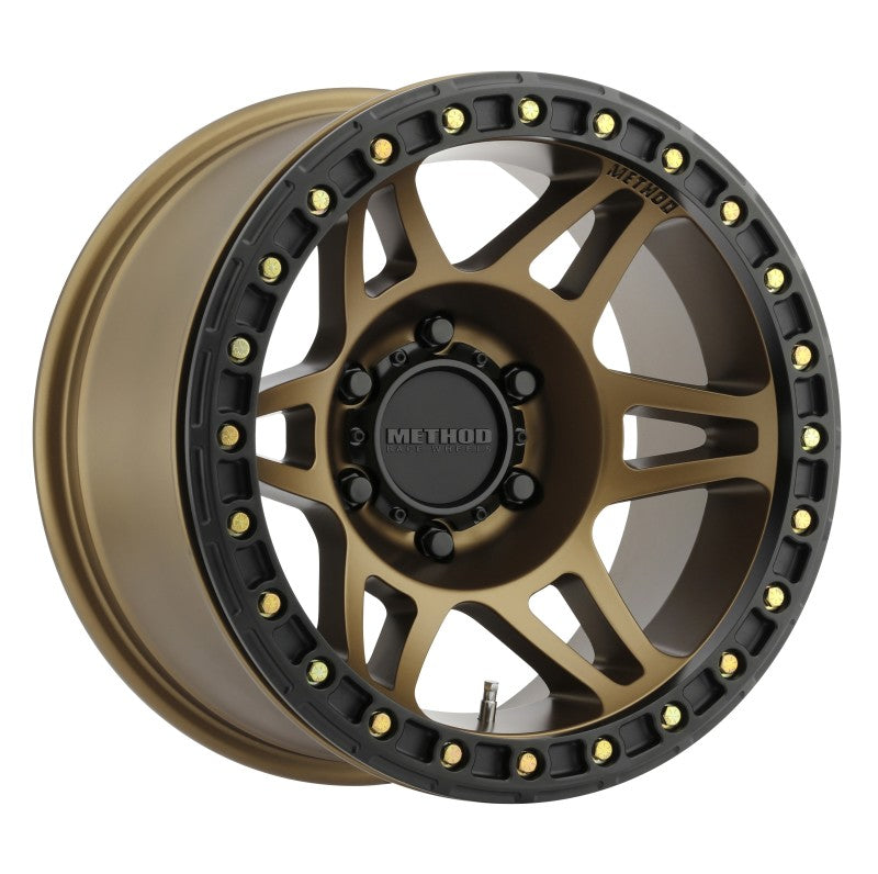 Method MR106 Beadlock 17x9 -44mm Offset 5x5 71.5mm CB Method Bronze w/BH-H24125 Wheel - DTX Performance