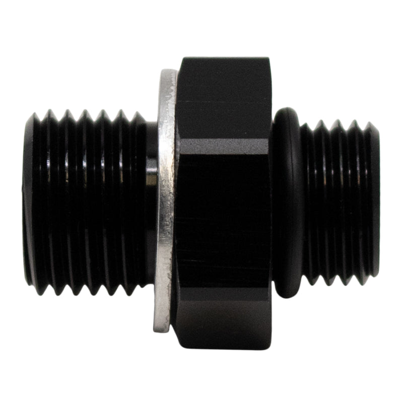 DeatschWerks 6AN ORB Male to M16 X 1.5 Metric Male (Incl O-Ring and Washer) - Anodized Matte Black - DTX Performance