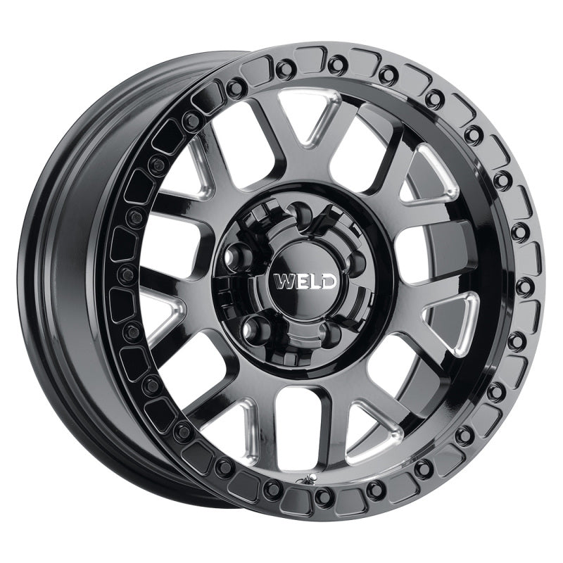 Weld Off-Road W902 17X10 Cinch Beadlock 5X127 5X139.7 ET-24 BS4.50 Gloss BLK MIL / BLK Ring 87.1 - DTX Performance