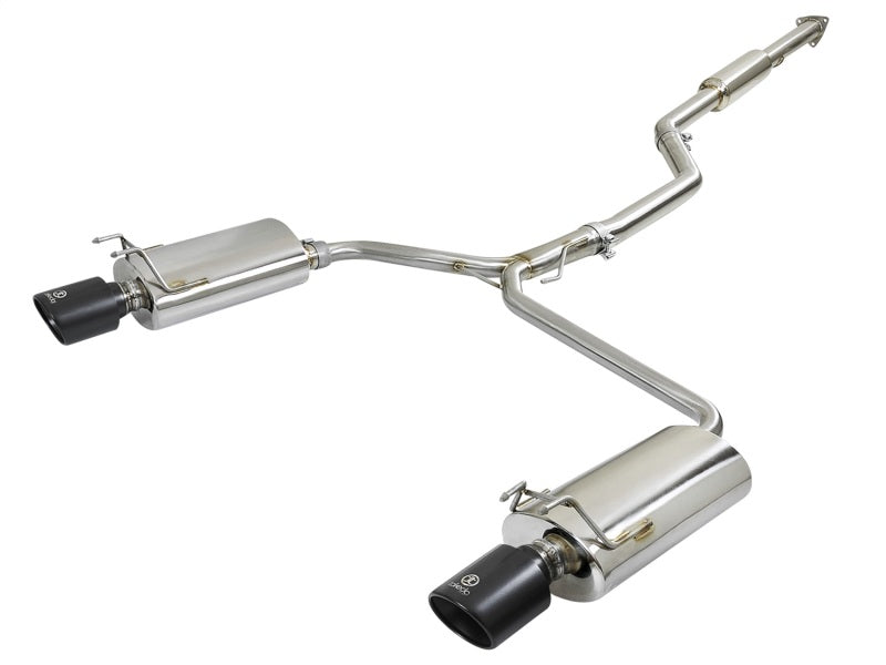 aFe Takeda Exhaust 304SS Dual Cat-Back w/ Black Tips 13-17 Honda Accord LX/EX/EX-L Sedan L4 2.4L - DTX Performance