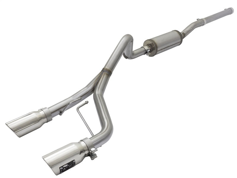 aFe Rebel Series CB 2.5in Dual Center Exit SS Exhaust w/ Polish Tip 07-15 Jeep Wrangler 3.6L/3.8L V6 - DTX Performance