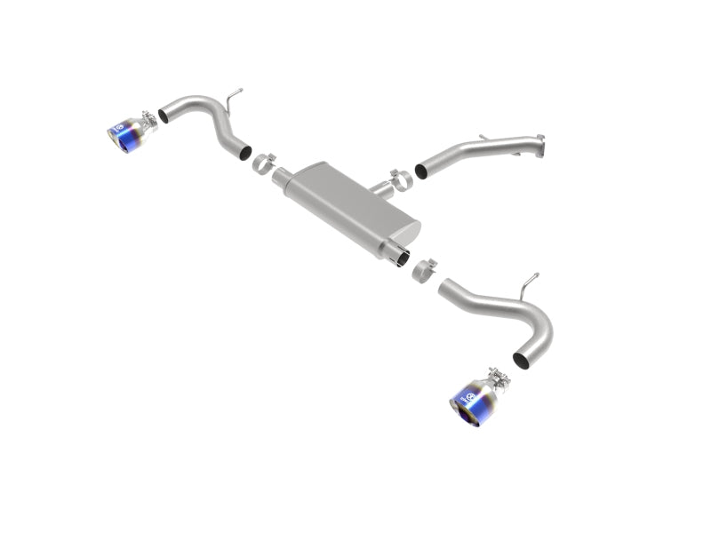 aFe Takeda 2.5in 409 SS Axle-Back Exhaust System Blue Flame 18-20 Hyundai Elantra GT L4-1.6L(t) - DTX Performance