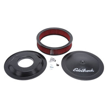 Load image into Gallery viewer, Edelbrock Air Cleaner Pro-Flo Series Round 14 In Diameter Cloth Element 3/8Indropped Base Black - DTX Performance