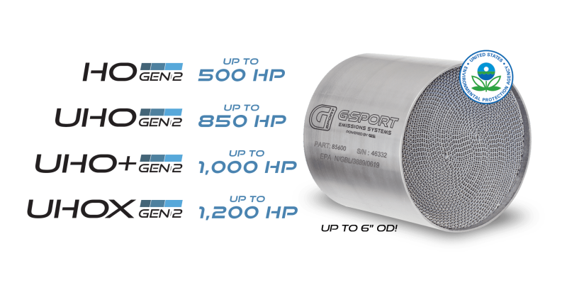 GESI G-Sport 400 CPSI GEN 2 EPA Compliant 4in x 4in High Output Substrate Only- 350-500HP - DTX Performance