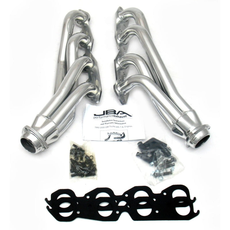 JBA 92-95 GM Truck 7.4L Vortec 1-3/4in Primary Silver Ctd Cat4Ward Header - DTX Performance