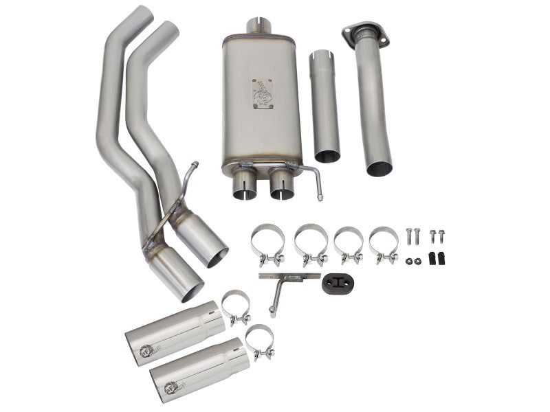 aFe Rebel Exhausts 3in SS Cat-Back 15-16 Ford F-150 EcoBoost V6 2.7/3.5L V8 5.0L w/ Polished Tips - DTX Performance