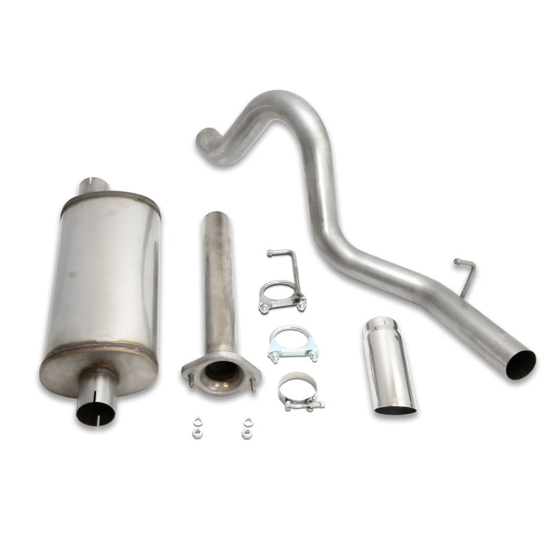 JBA 04-06 Jeep Wrangler LJ 2.4L/4.0L 304SS Single Rear Exit Cat-Back Exhaust - DTX Performance