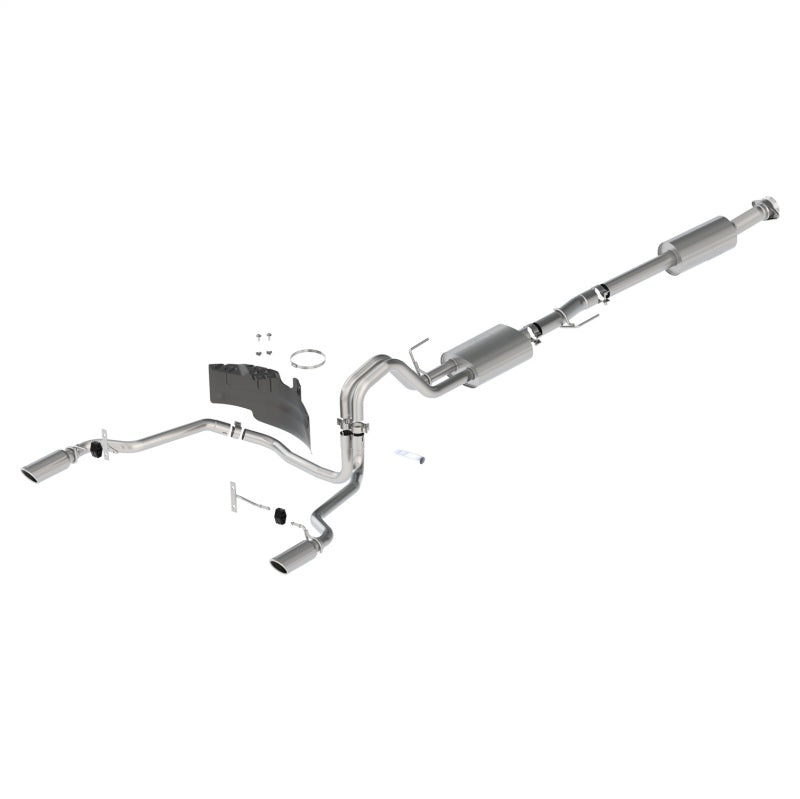 Ford Racing 21-22 F-150 2.7L/3.5L/5.0L Rear Exit Sport Exhaust - Chrome Tips - DTX Performance