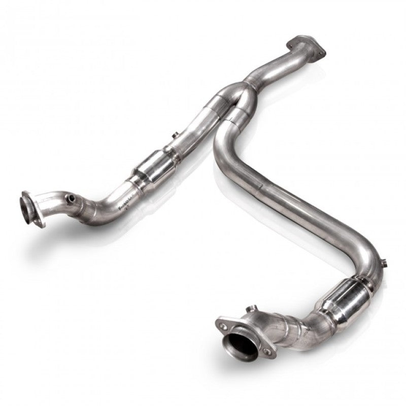 Stainless Works 2011-14 F-150 3.5L 3in Downpipe High-Flow Cats Y-Pipe Factory Connection - DTX Performance