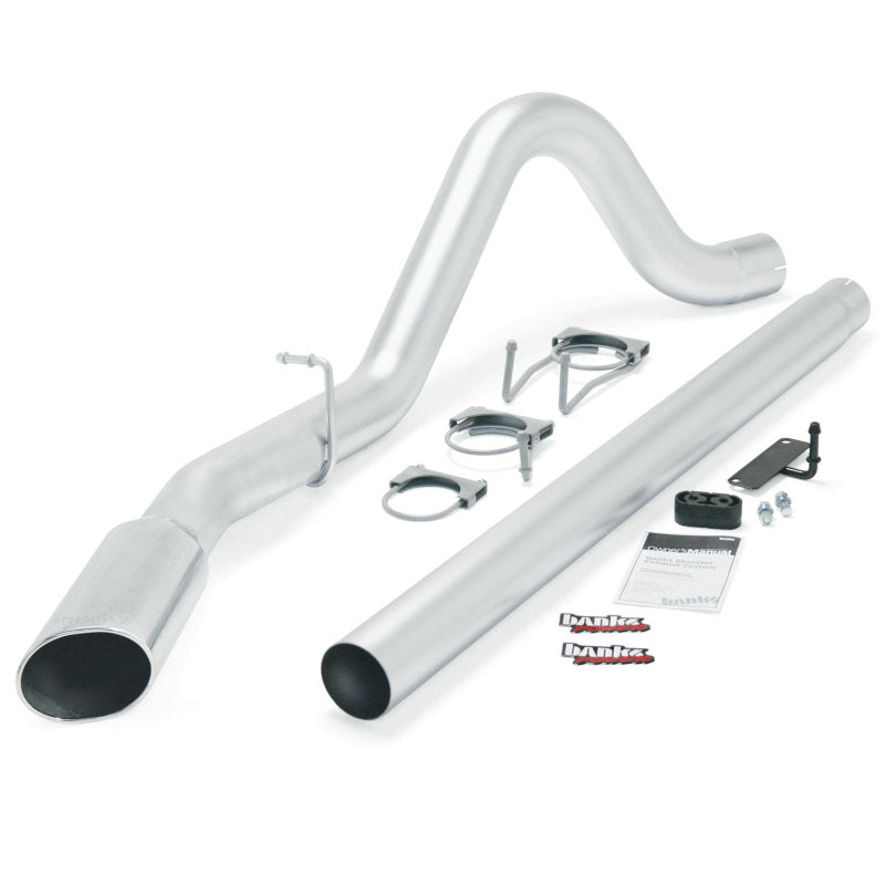 Banks Power 08-10 Ford 6.4L ECSB/CCSB (SWB) Monster Exhaust System - SS Single Exhaust w/ Chrome Tip - DTX Performance