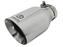 Load image into Gallery viewer, aFe Takeda 304 Stainless Steel Clamp-On Exhaust Tip 2.5in. Inlet / 4.5in. Outlet / 9in. L - Polished - DTX Performance