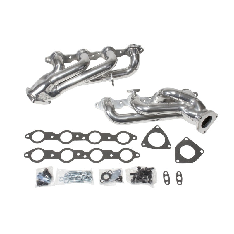 BBK 99-04 GM Truck SUV 4.8 5.3 Shorty Tuned Length Exhaust Headers - 1-3/4 Silver Ceramic - DTX Performance