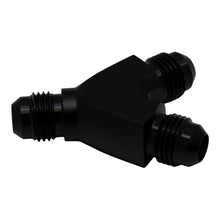 Load image into Gallery viewer, DeatschWerks 6AN Male Flare to 6AN Male Flare to 6AN Male Flare Y Fitting - Anodized Matte Black - DTX Performance